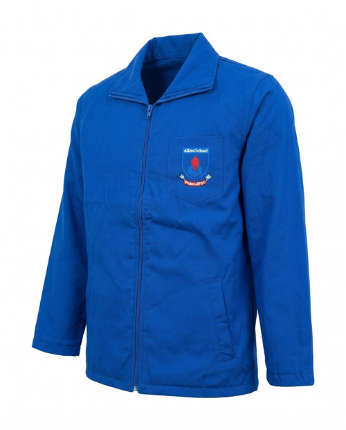 Allied School Official Winter Zipper Jacket – Royal Blue