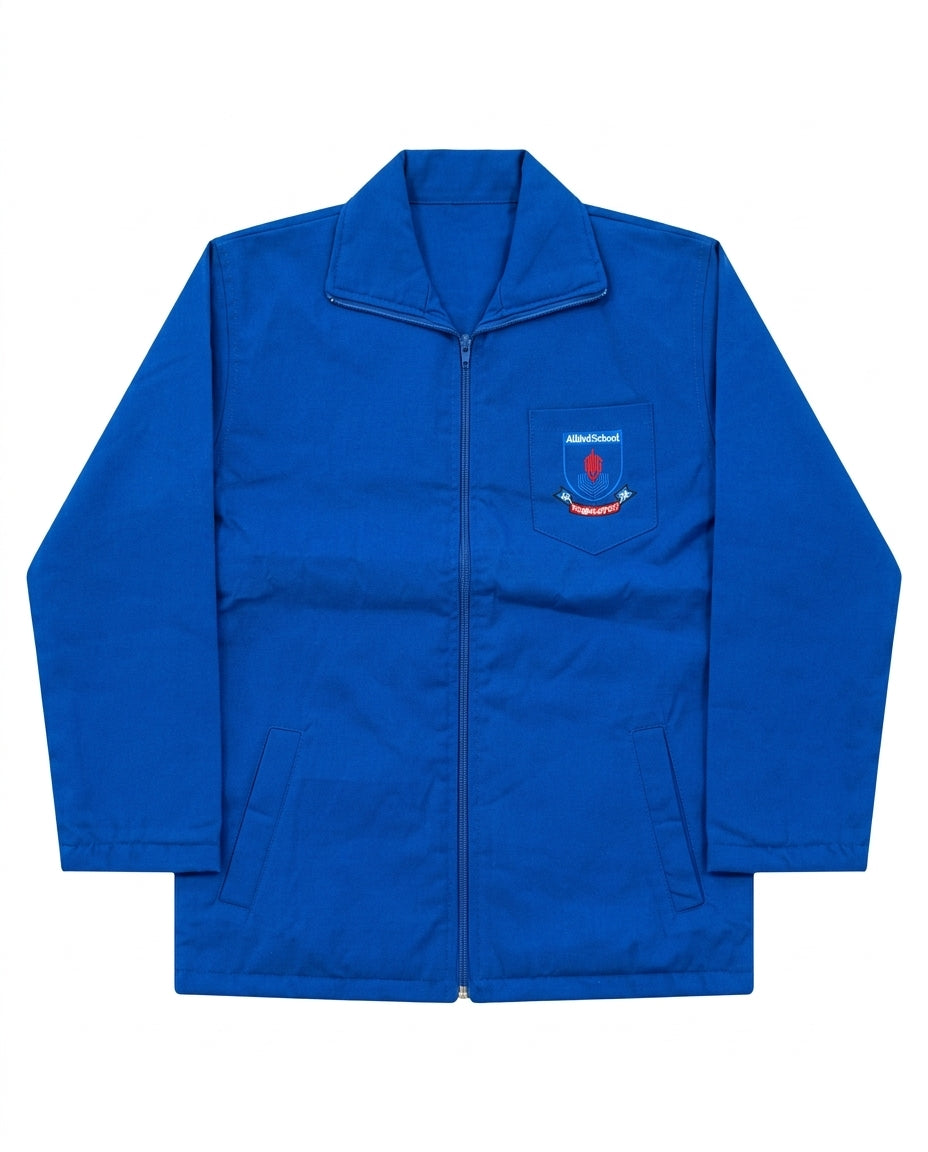 Allied School Official Winter Zipper Jacket – Royal Blue