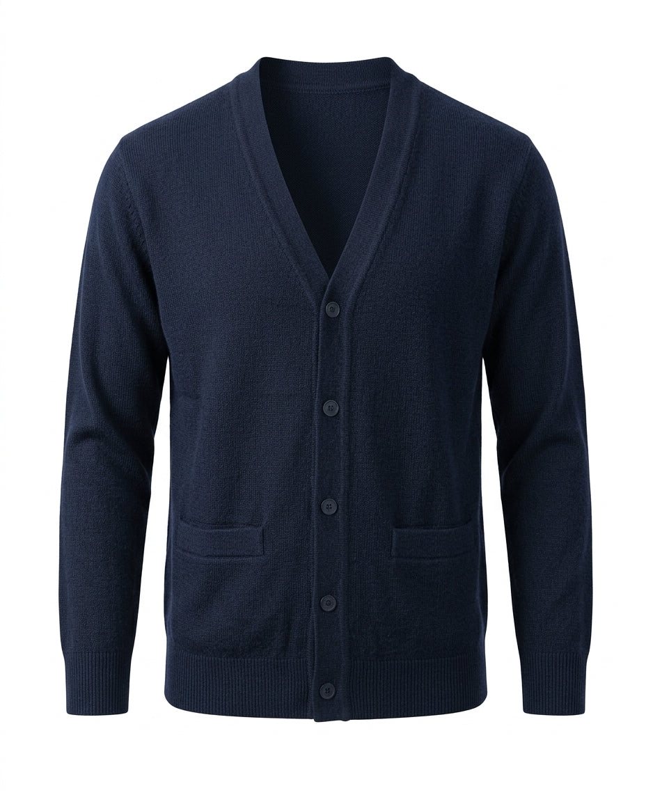 Official School Girls Full Sleeve Cardigan Sweater – Navy Blue