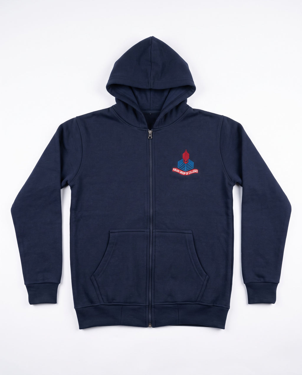 Punjab Group of Colleges (PGC) Official Zipper Uniform Hoodie – Navy Blue